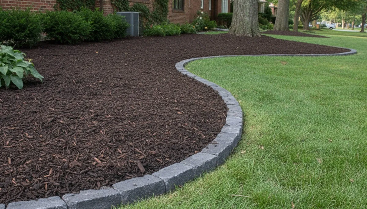Fresh mulch and crisp bed edging by Chop Chop Landscaping in Oak Park, IL for a polished yard finish