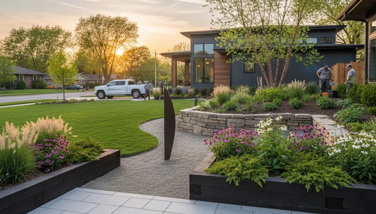 Oak Park, IL landscaping service enhancing residential lawns and garden beds